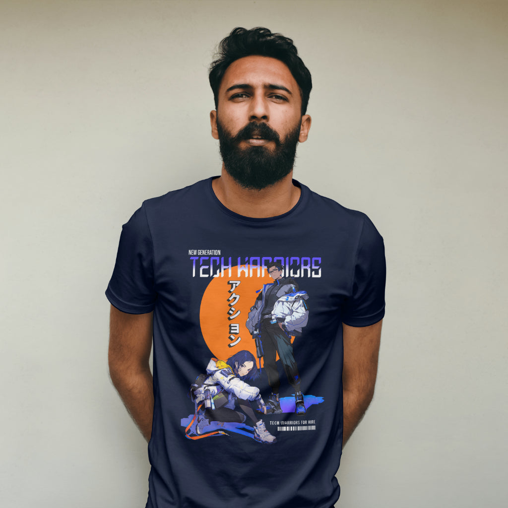 New_Generation_Tech_Warriors_for_Hire_Unisex_T-Shirt__Navy__Mockup_2