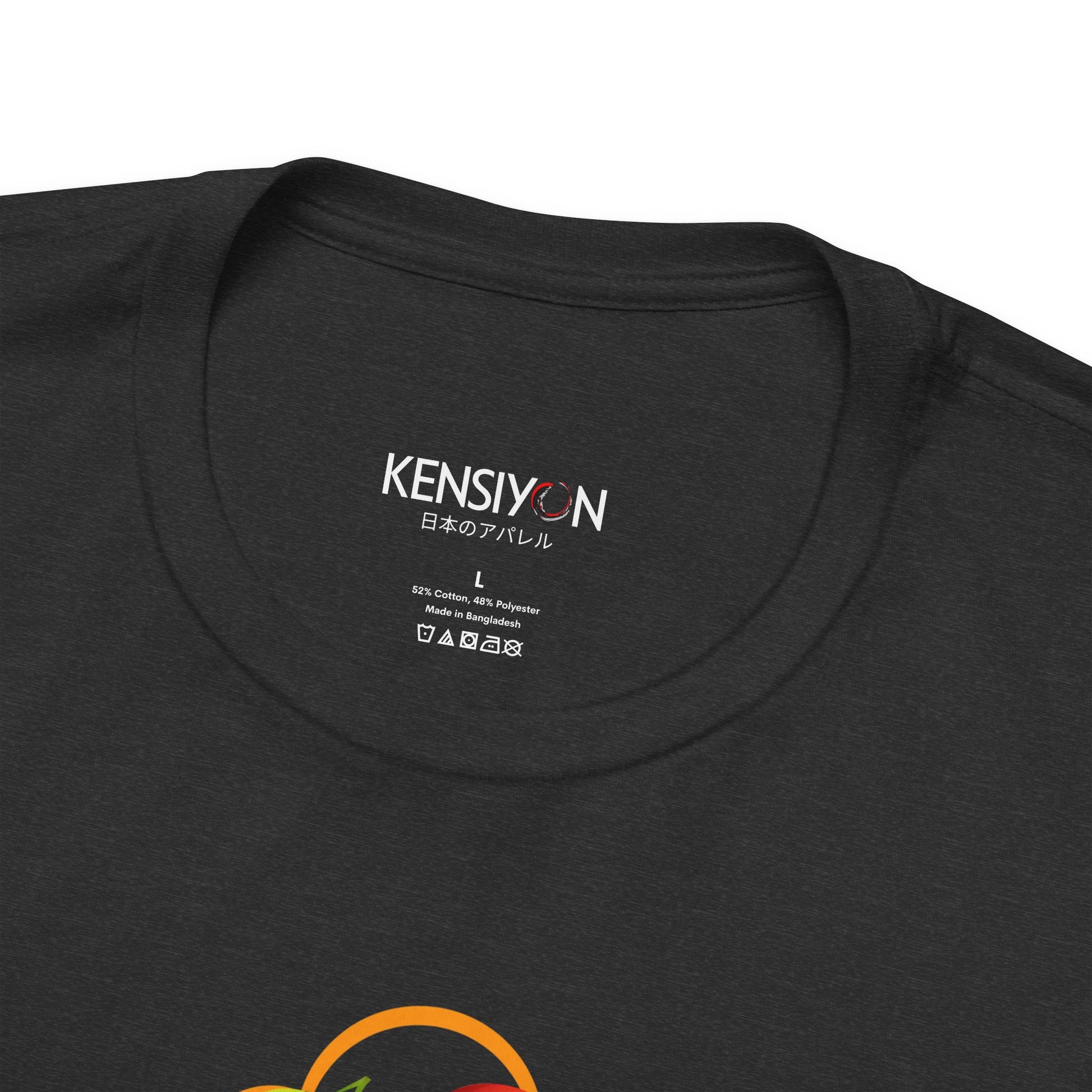 Hungry Kawaii Robots T-Shirt__Dark Grey Heather__ Neck Label Unisex T-Shirt