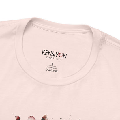 Koi Fish Sumi-e Swirl T-Shirt__Soft Pink__ Neck Label Unisex T-Shirt