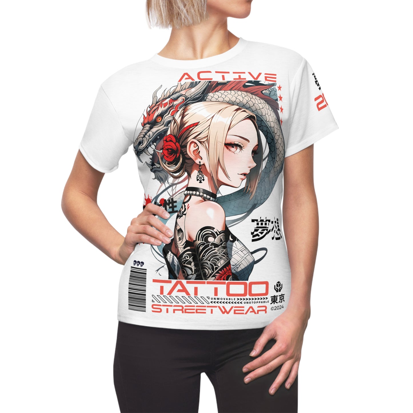 Tattoo Anime Dream Girl - Women's AOP Tee