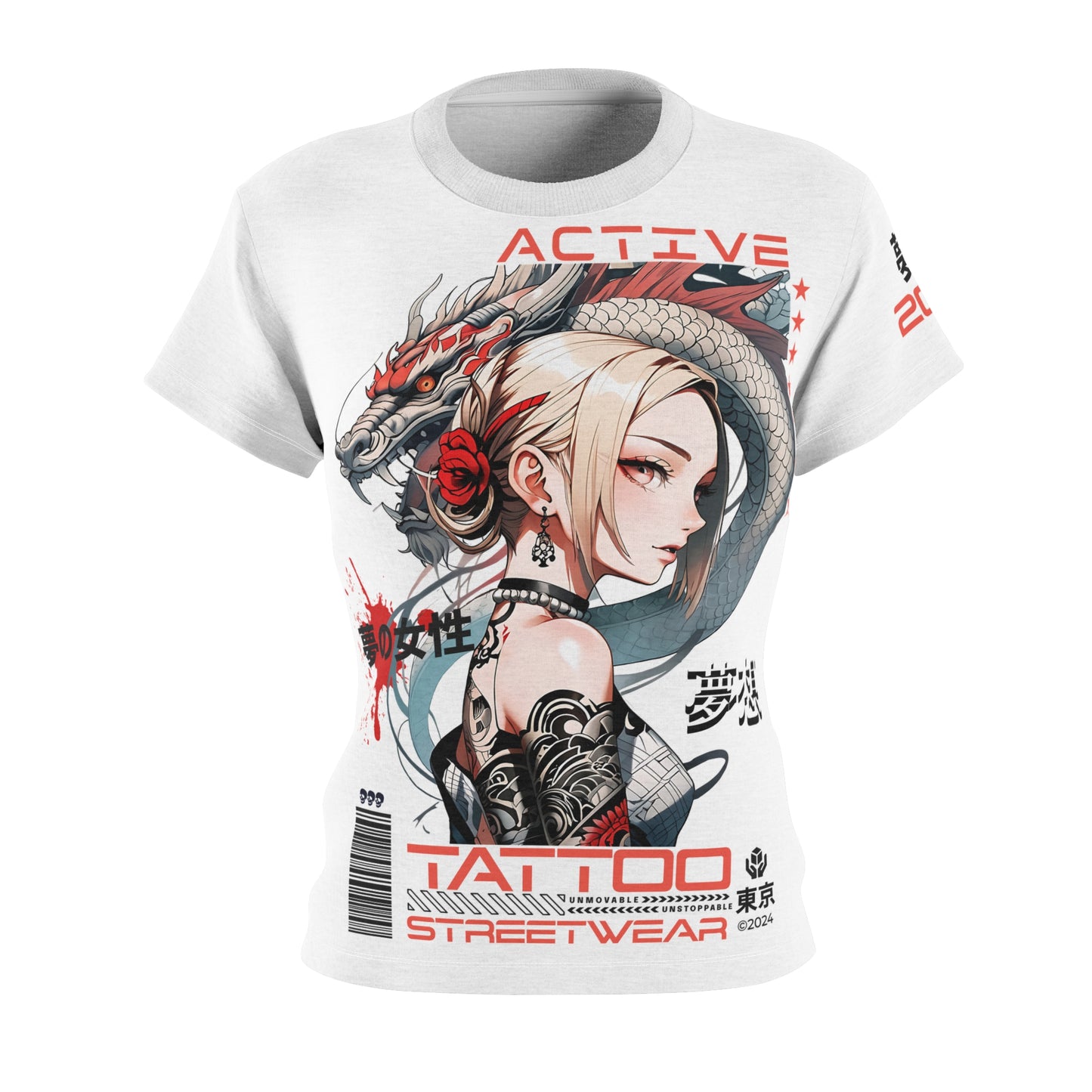 Tattoo Anime Dream Girl - Women's AOP Tee