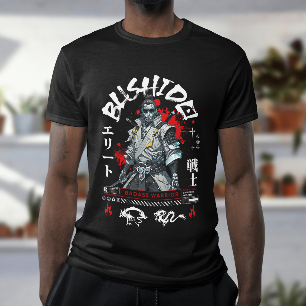 Badass_Bushido_Samurai_Warrior_Unisex_T-Shirt__Black__Mockup_1