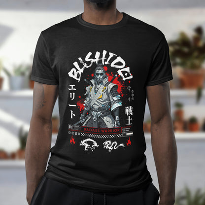 Badass_Bushido_Samurai_Warrior_Unisex_T-Shirt__Black__Mockup_1