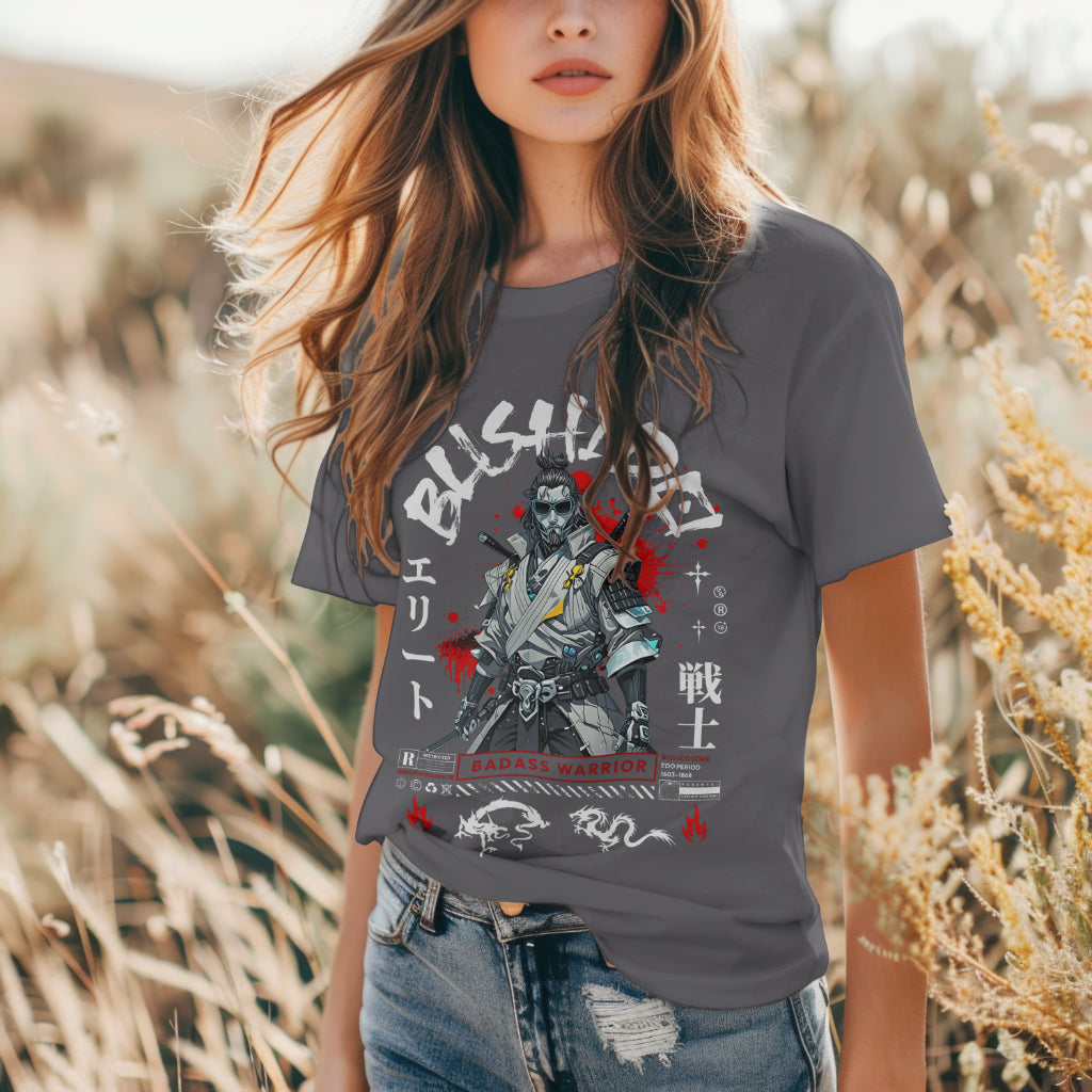 Badass_Bushido_Samurai_Warrior_Unisex_T-Shirt__Charcoal__Mockup_2