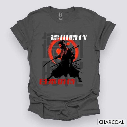Edo_Period_Shogunate_Samurai_v2_Unisex_T-Shirt__Charcoal__Mockup