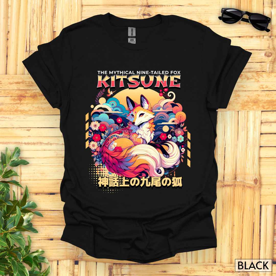 Kitsune_the_Nine-Tailed_Fox_Unisex_T-Shirt__Black__FBIG_Mockup