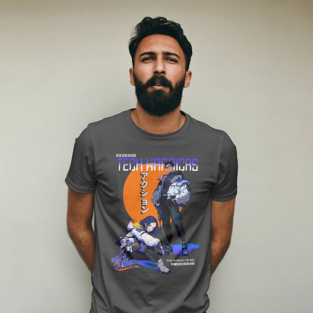 New_Generation_Tech_Warriors_for_Hire_Unisex_T-Shirt__Charcoal__Mockup_1