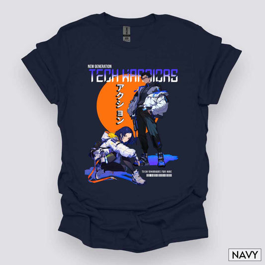 New_Generation_Tech_Warriors_for_Hire_Unisex_T-Shirt__Navy__Mockup