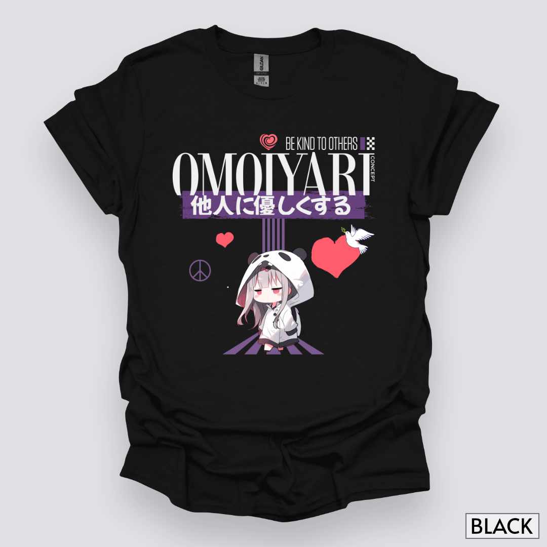 Omoiyari_Be_Kind_to_Others_Cutie_Unisex_T-Shirt__Black__Mockup