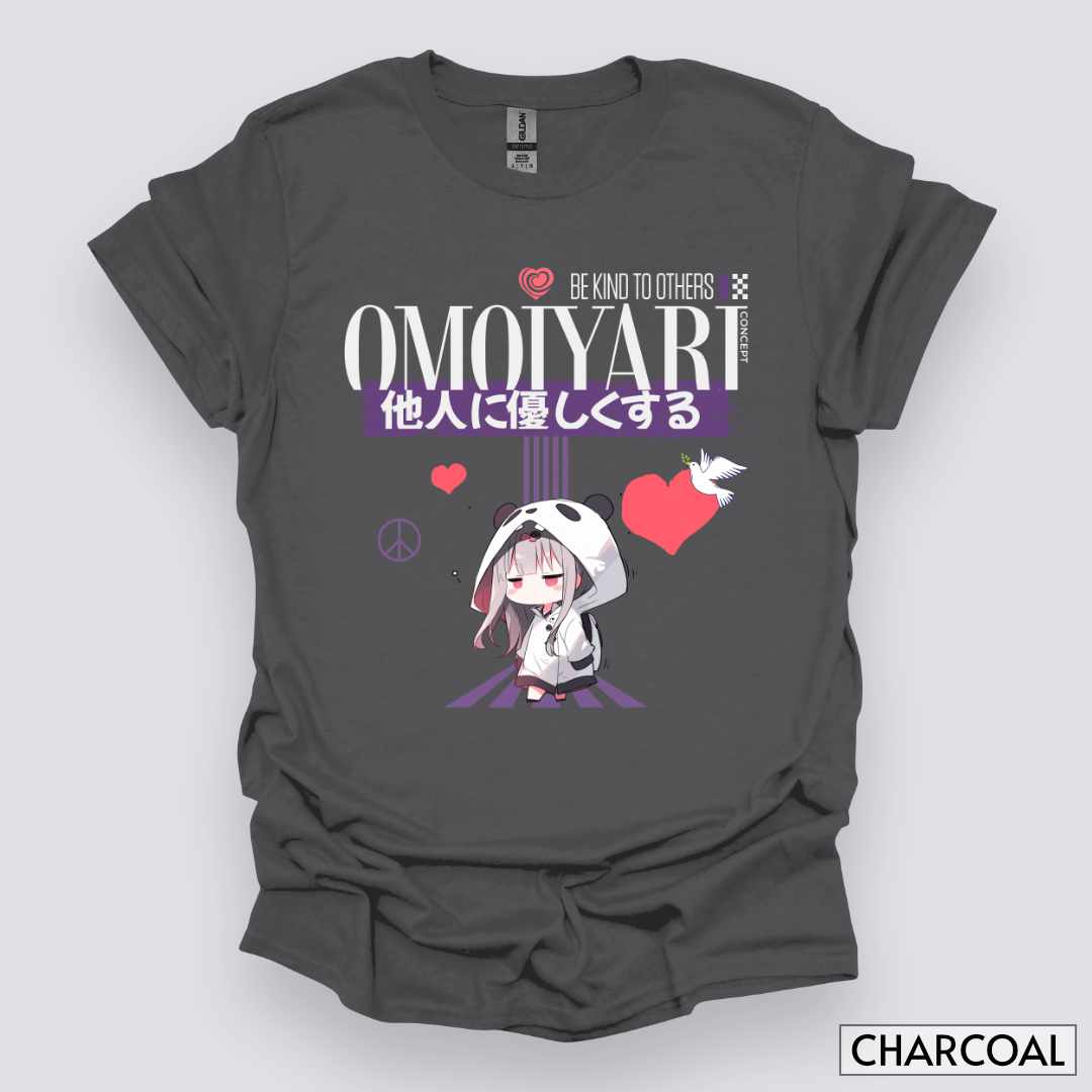 Omoiyari_Be_Kind_to_Others_Cutie_Unisex_T-Shirt__Charcoal__Mockup