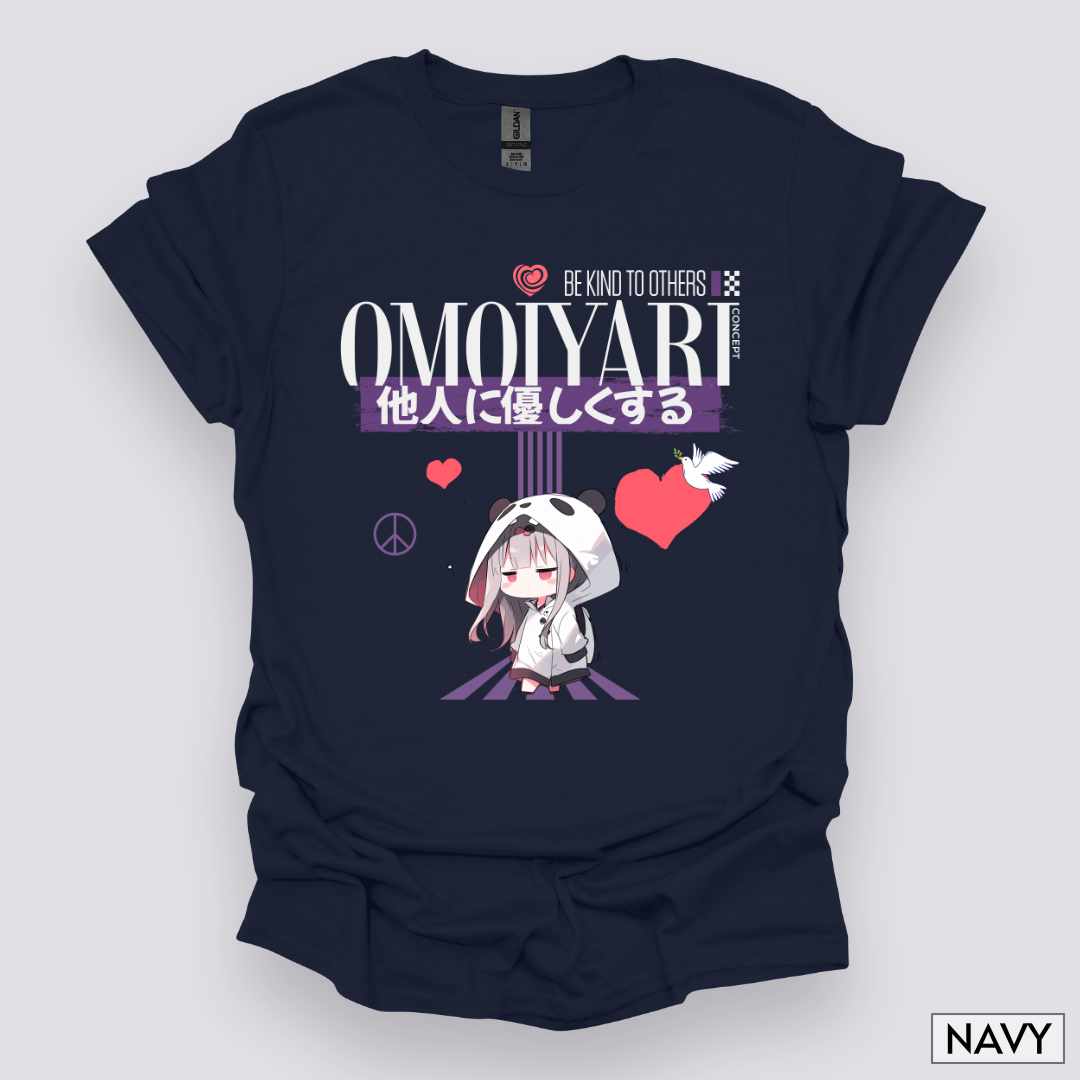 Omoiyari_Be_Kind_to_Others_Cutie_Unisex_T-Shirt__Navy__Mockup