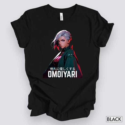 Omoiyari Mindset, Be Kind to Others T-Shirt v2__Black__ Mockup Unisex T-Shirt