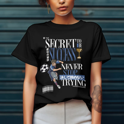The_Secret_to_Success_Never_Stop_Trying_v2_Unisex_T-Shirt__Black__Mockup_3