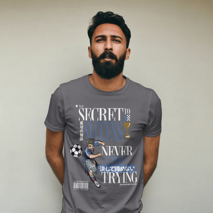 The_Secret_to_Success_Never_Stop_Trying_v2_Unisex_T-Shirt__Charcoal__Mockup_1