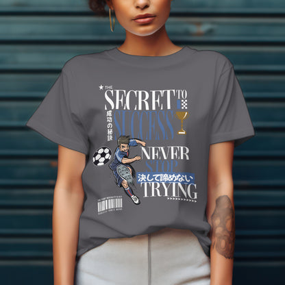 The_Secret_to_Success_Never_Stop_Trying_v2_Unisex_T-Shirt__Charcoal__Mockup_2