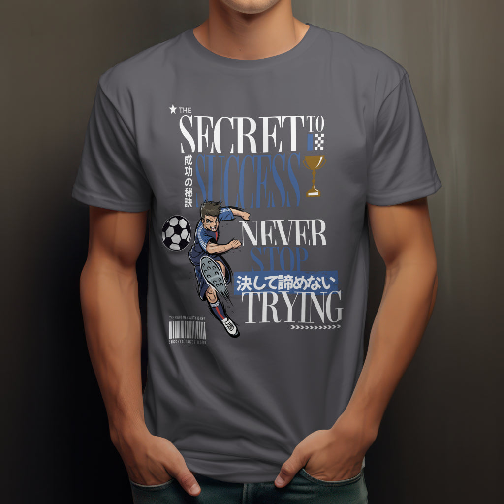 The_Secret_to_Success_Never_Stop_Trying_v2_Unisex_T-Shirt__Charcoal__Mockup_3