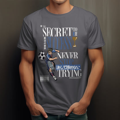 The_Secret_to_Success_Never_Stop_Trying_v2_Unisex_T-Shirt__Charcoal__Mockup_3