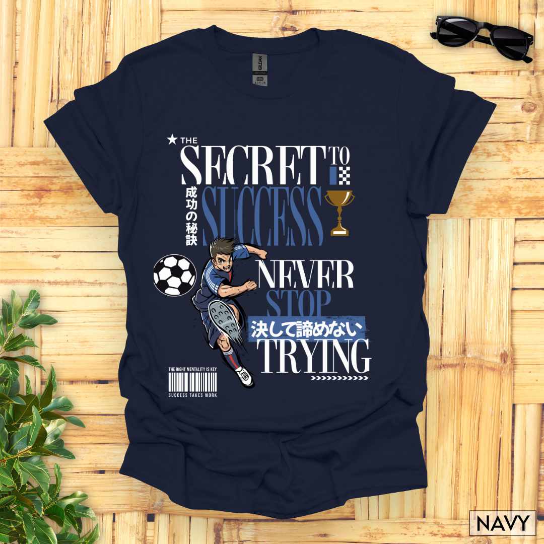 The_Secret_to_Success_Never_Stop_Trying_v2_Unisex_T-Shirt__Navy__FBIG_Mockup