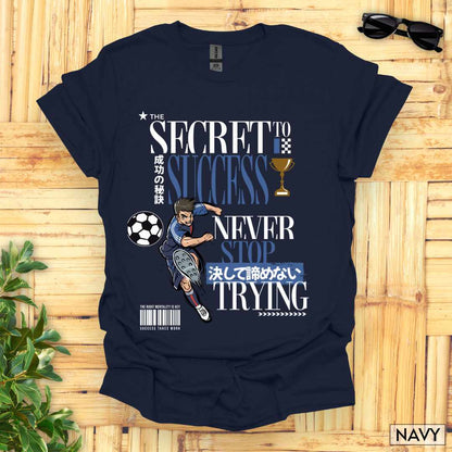 The_Secret_to_Success_Never_Stop_Trying_v2_Unisex_T-Shirt__Navy__FBIG_Mockup